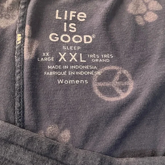 Life is Good Sleep Pants XXL Bundle GUC Comfy Loungewear Cozy Floral Paw Print - Picture 9 of 12